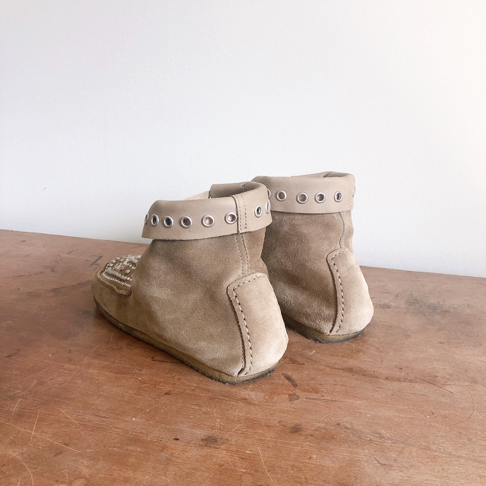 Isabel Marant Morley Studded Tan Suede Ankle Boots Moccasins - Picture 3 of 6